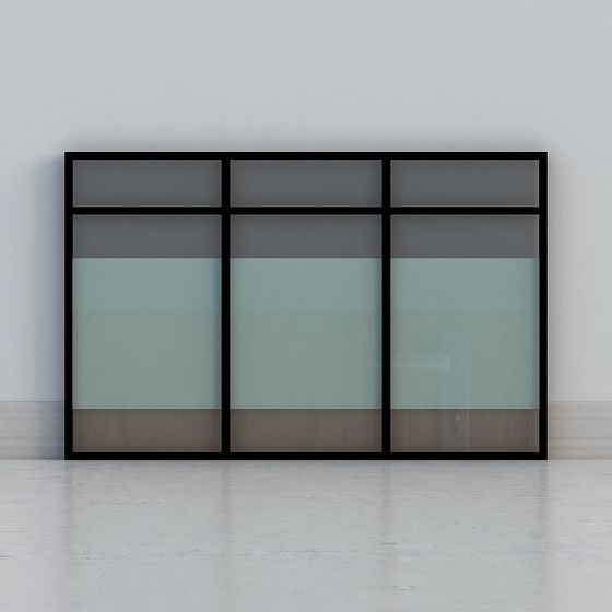 Modern Glass Curtain Wall 3D model