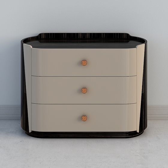 Art Deco Nightstand 3D model for Creative Projects