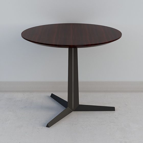 Stylish Low-Polygon Round Table 3D Model