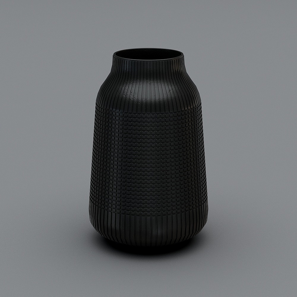 Grid Art Vase 3D model for Creative Projects