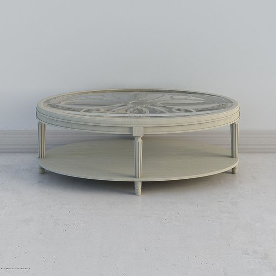 Sophisticated Round Coffee Table 3D model for Modern Interiors