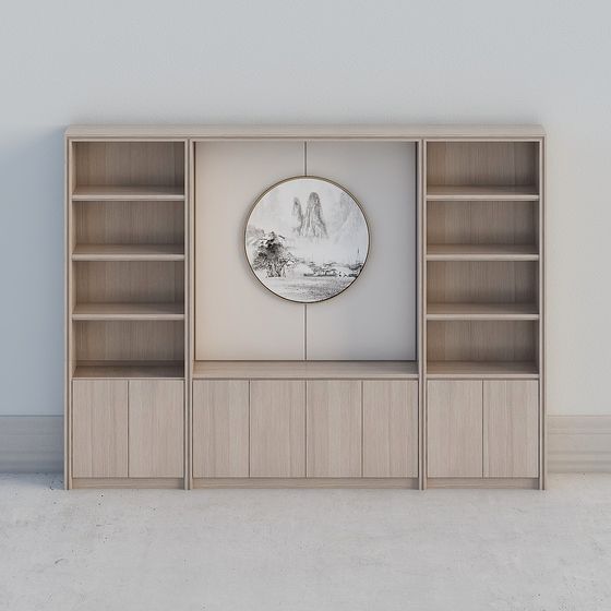 Artful Bookshelf 3D model