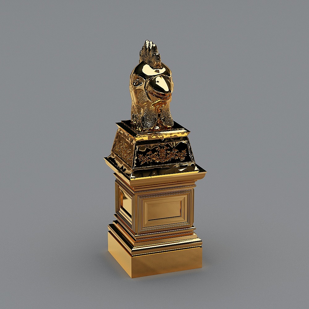 Golden Guardian 3D model