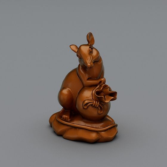 Kangaroo's Heartwarming Moment 3D model