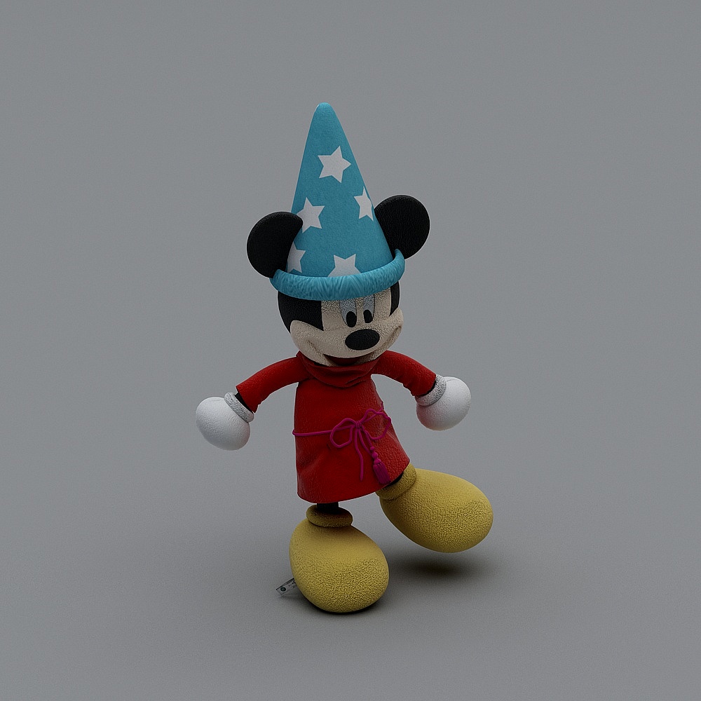 Polyhedral 3D Model of Mickey the Magical Pixie