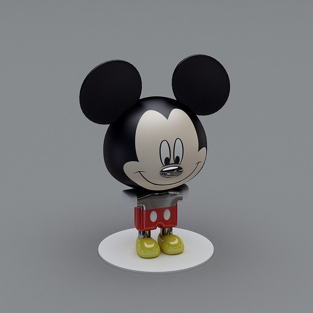 Charming Mickey Mouse 3D Model