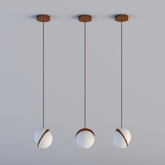 Stylish Low-Polygon Chandelier 3D model