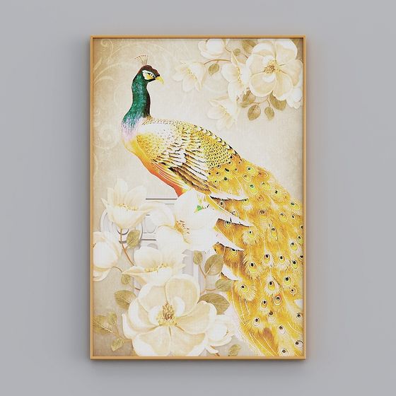 Peacock and Floral Realm 3D model