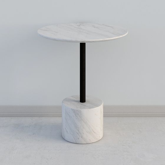 Elegant Marble Side Table 3D model