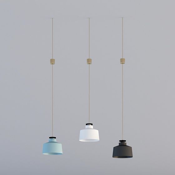 Stylish Pendant Light Collection 3D model