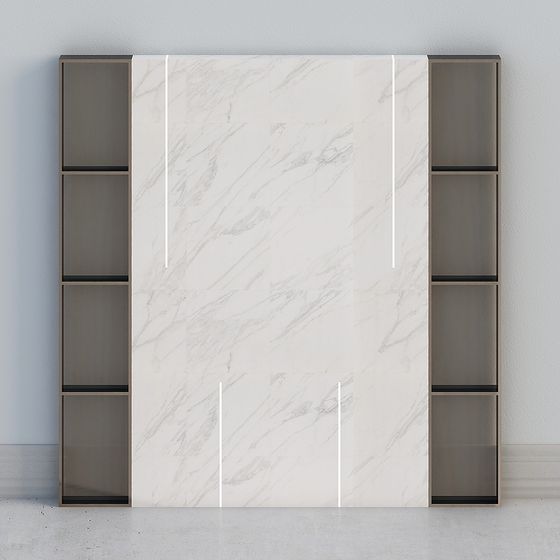 Elegant Marble Bookshelf 3D model