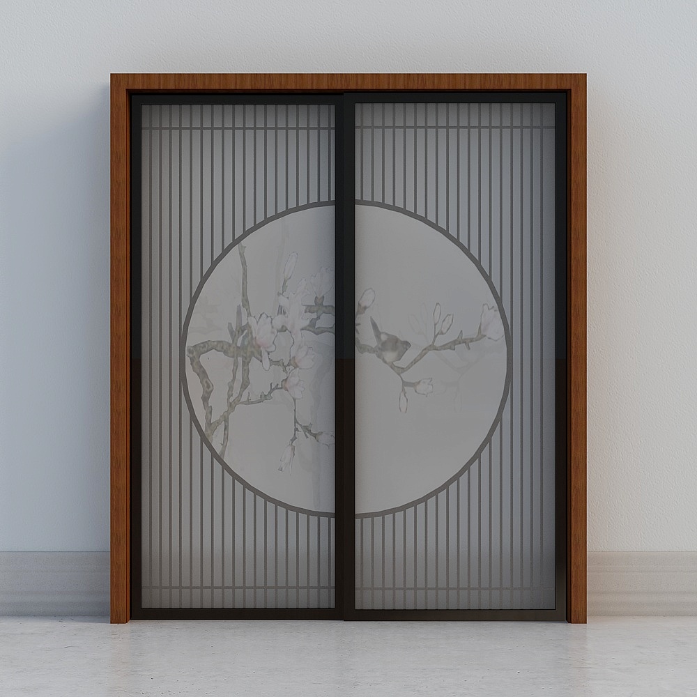 Chinese style sliding door