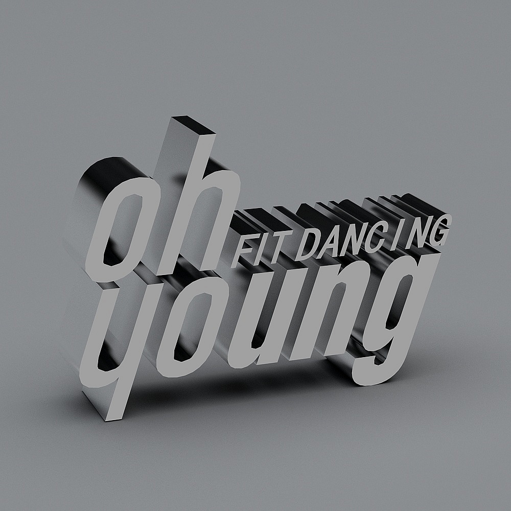 Caracteres luminosos de estudio de baile