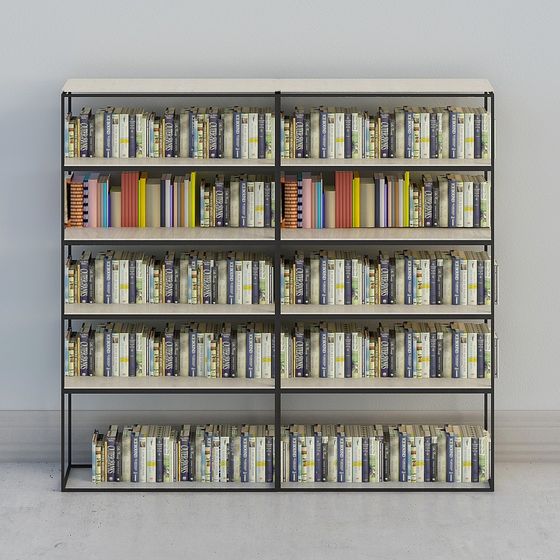 Urban Library Shelf 3D model for Creative Spaces