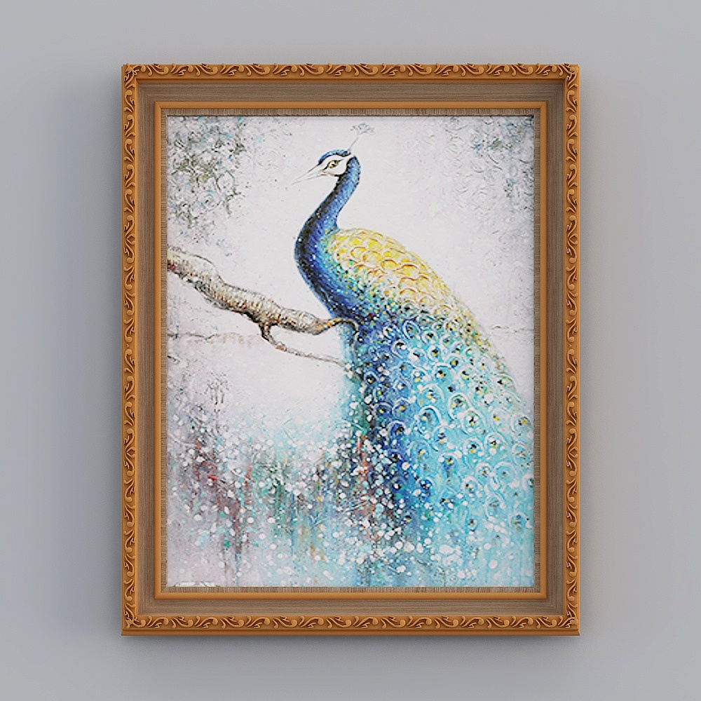 Peacock hanging painting