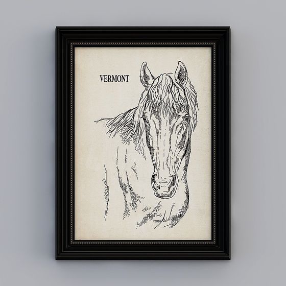 Elegant Vermont Low-Polygon Horse 3D model
