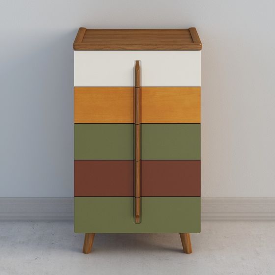 Color Block Cabinet 3D model