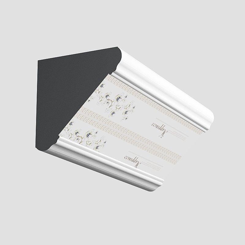 Earth Color Corner Line 3D Model for Elegant Interiors