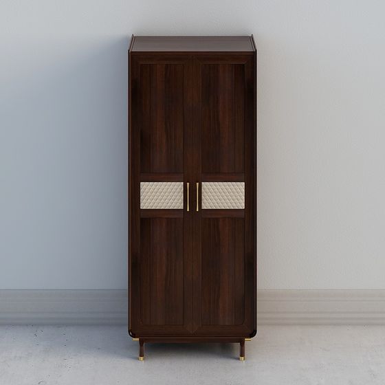 Vintage Wooden Storage Cabinet 3D model