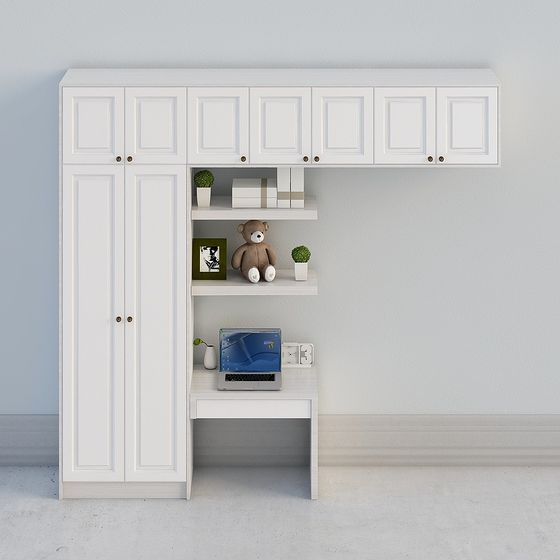 Wall-Mounted Desk Cabinet 3D model