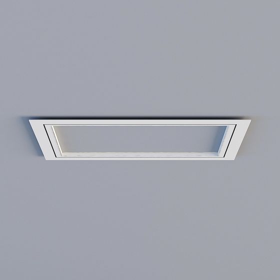 Sleek Ceiling-Embedded Light Fixture 3D model