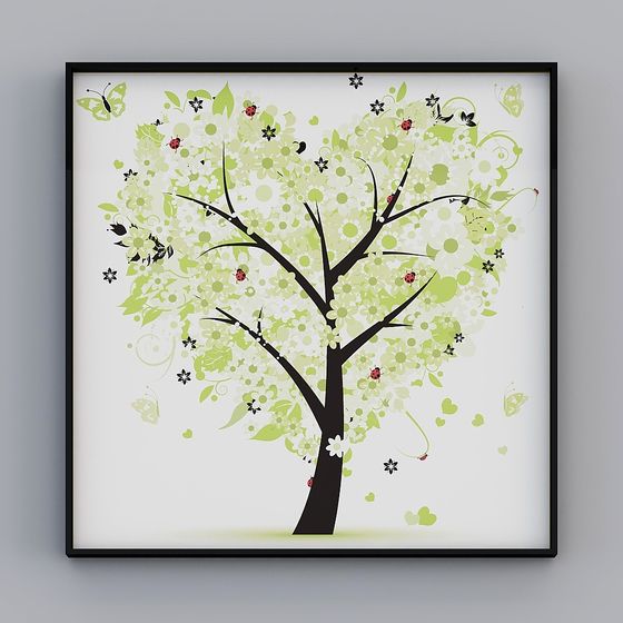 Spring Tree 3D Model with Lush Details