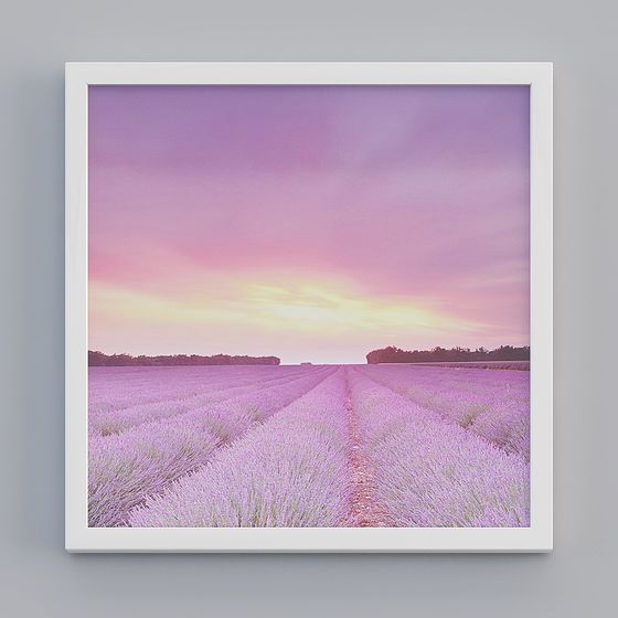 Dreamy Lavender Low-Poly 3D Model