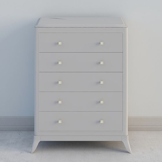 Urban Gray Drawer Cabinet 3D model