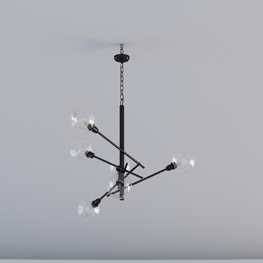 Industrial Style Pendant Light 3D Model