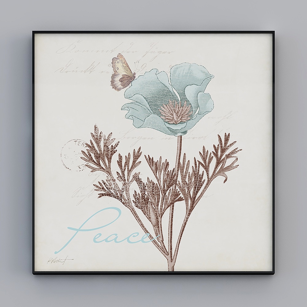 Gomec-Mediterranean-AA-936-Plant Floral Decorative Painting