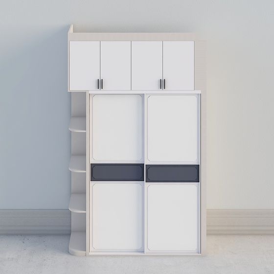 Contemporary Storage Cabinet 3D model for Versatile Use