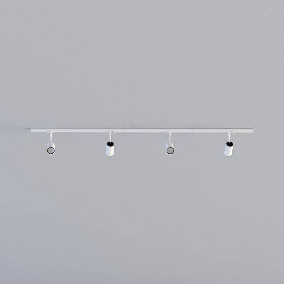 Contemporary Track Light 3D model for Modern Interiors