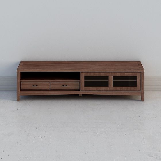 Modern Low-Poly TV Cabinet 3D model