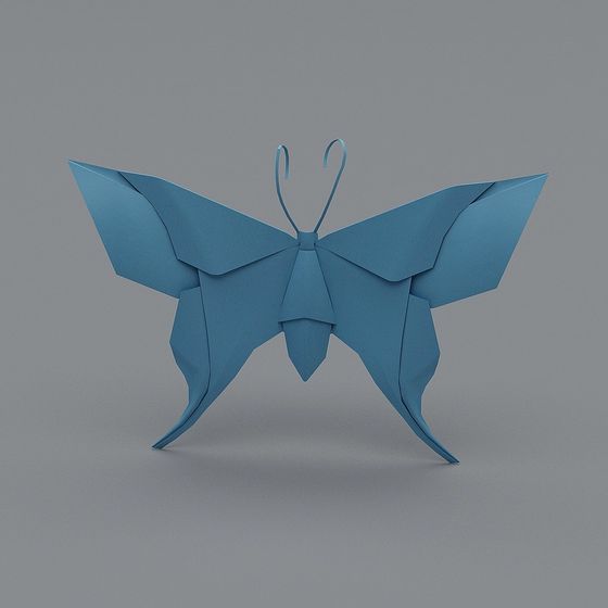 Elegant Origami Butterfly 3D model