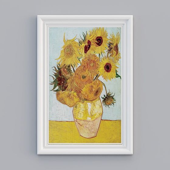 Vibrant Sunflower Artwork 3D model for Creative Projects