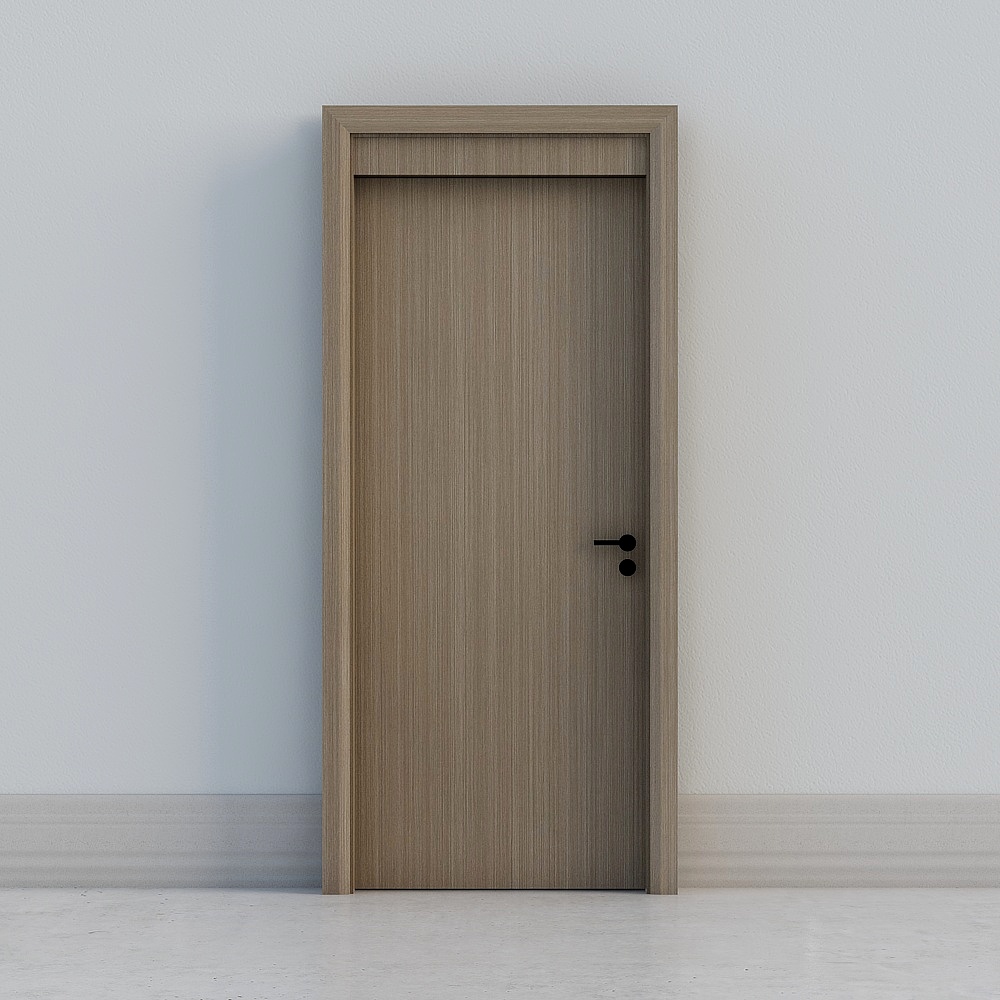 minimal beige wooden door