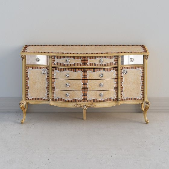 Elegant Baroque Console 3D model
