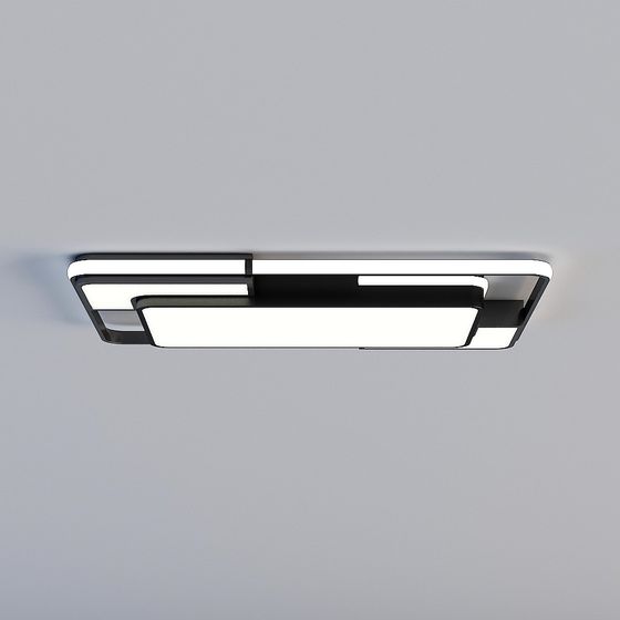 Futuristic Minimalist LED Light Fixture 3D model