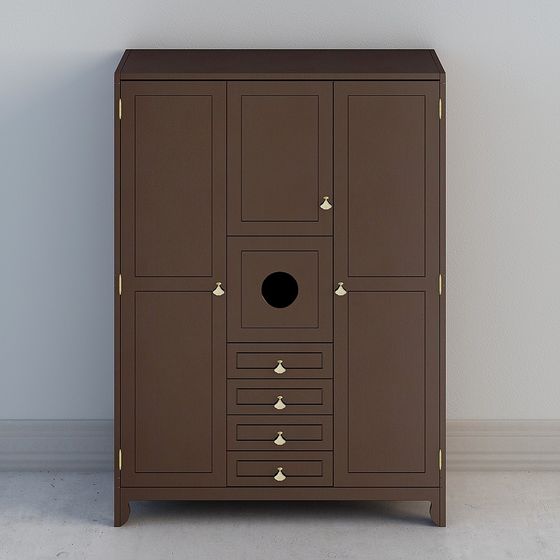 Vintage Style Storage Cabinet 3D model