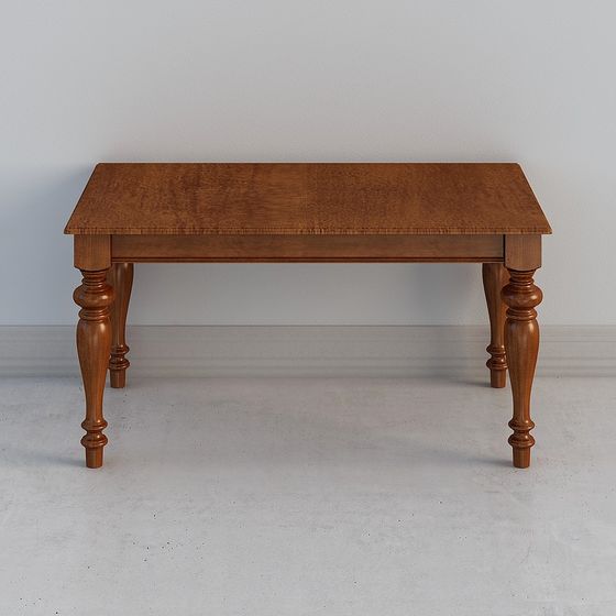 Vintage Style 3D Table and Chair Set Model