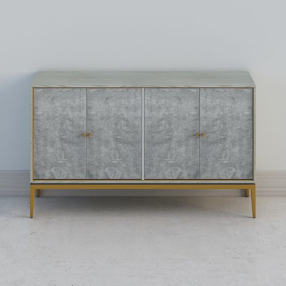 Stylish Concrete Storage Cabinet 3D model for Creative Projects