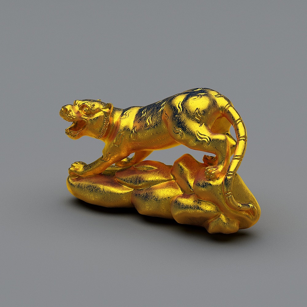 Luxury Low-Poly Tiger 3D model