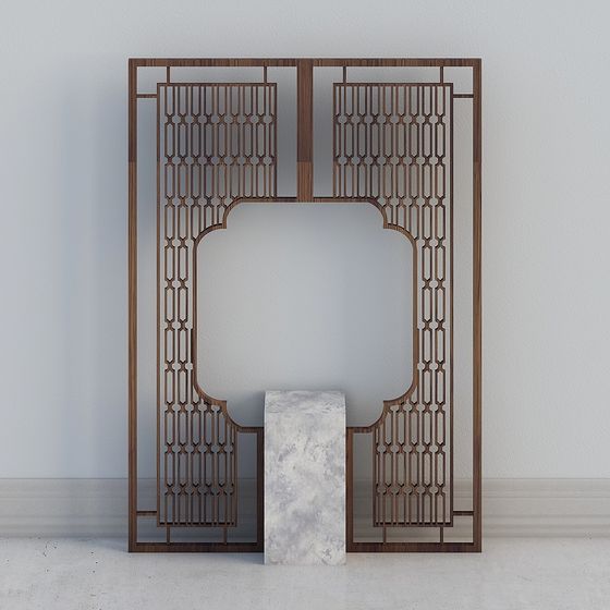 Lattice Elegance Screen 3D model for Modern Design