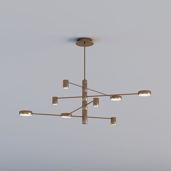 Elegant Modern Chandelier 3D model for Contemporary Spaces