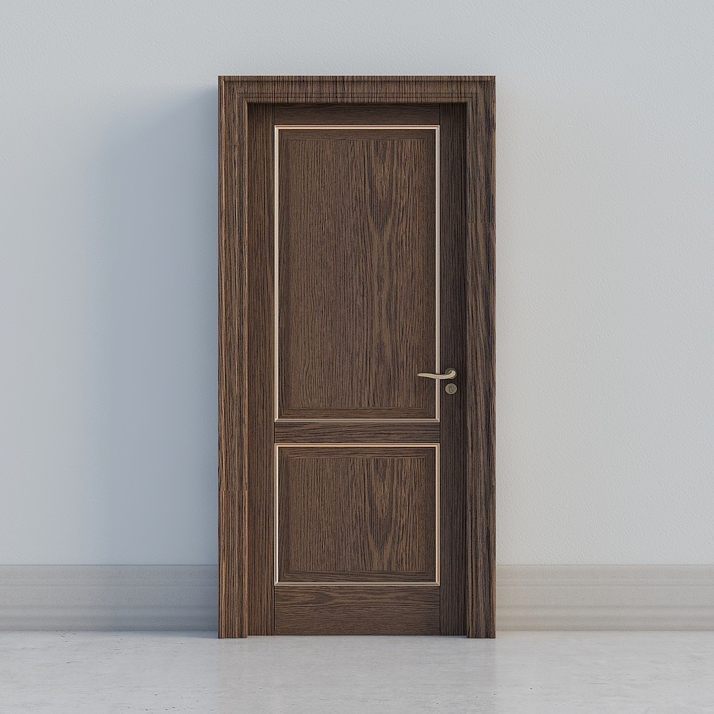 Porte en bois brun classique