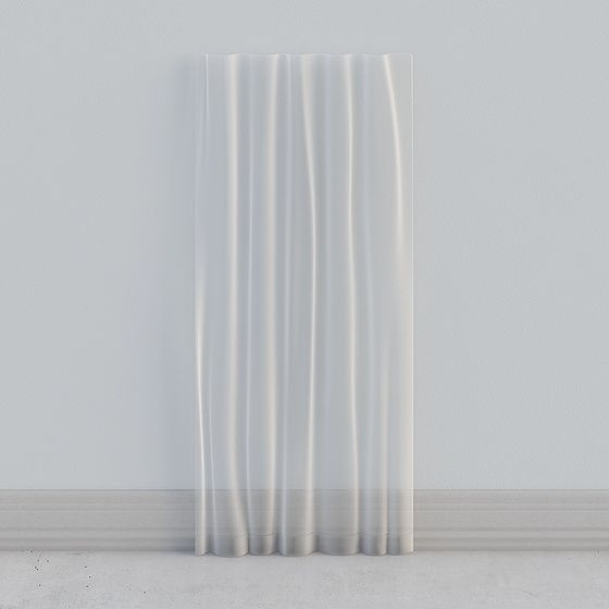 Stylish Wave Curtain 3D model for Modern Spaces