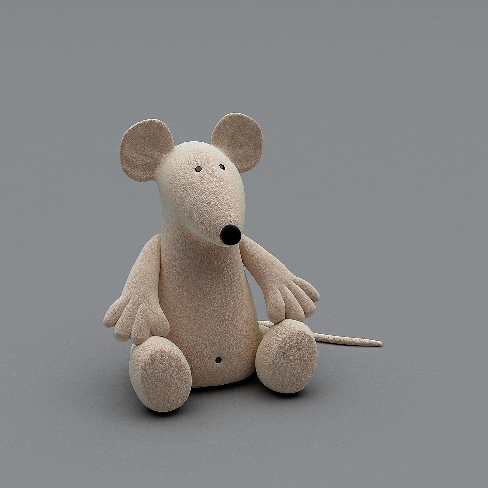 Cute Low-Poly 3D Mouse Model for Creative Projects