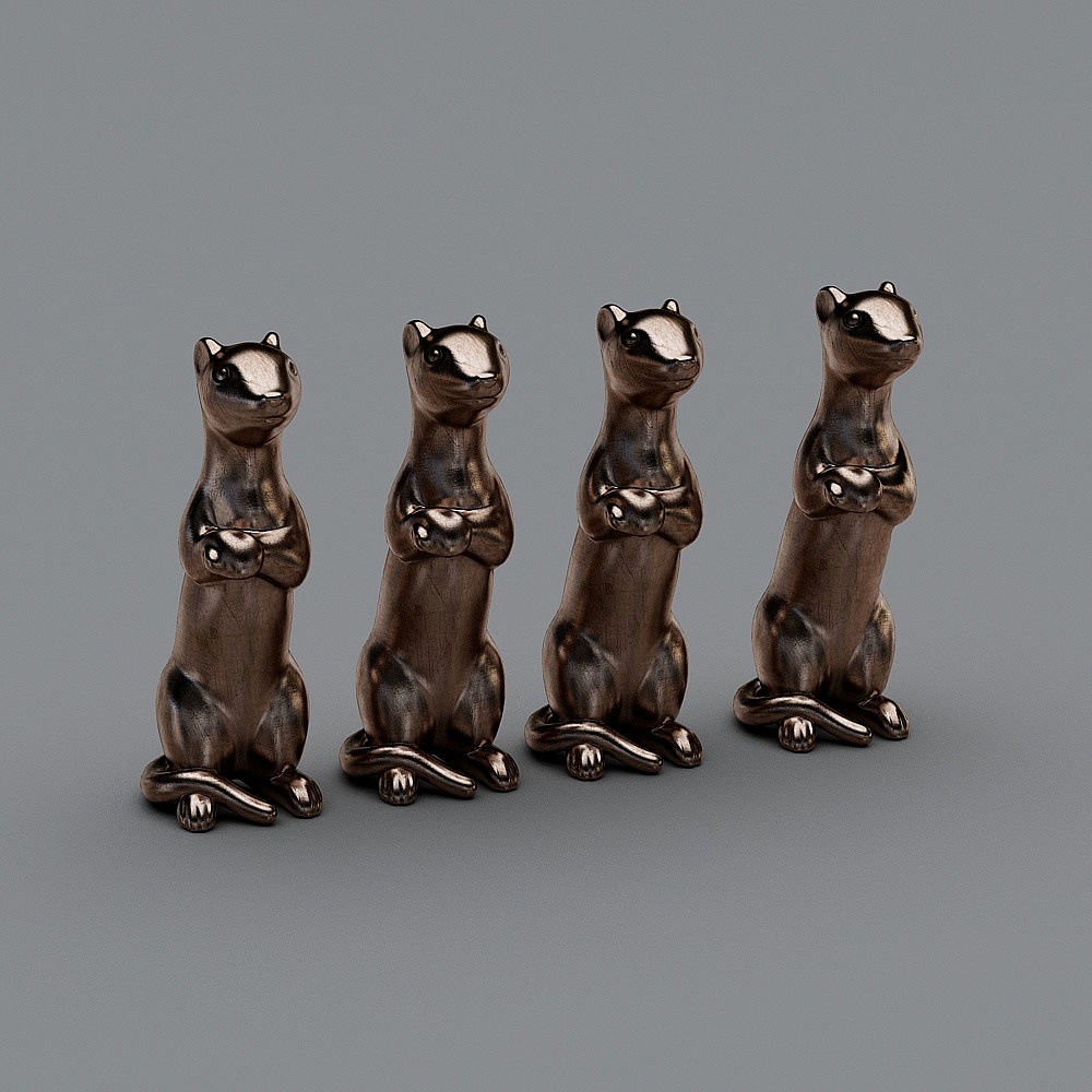Charming Low-Poly Squirrel 3D Model