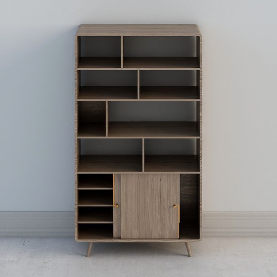 Urban Bookshelf 3D Model for Modern Interiors