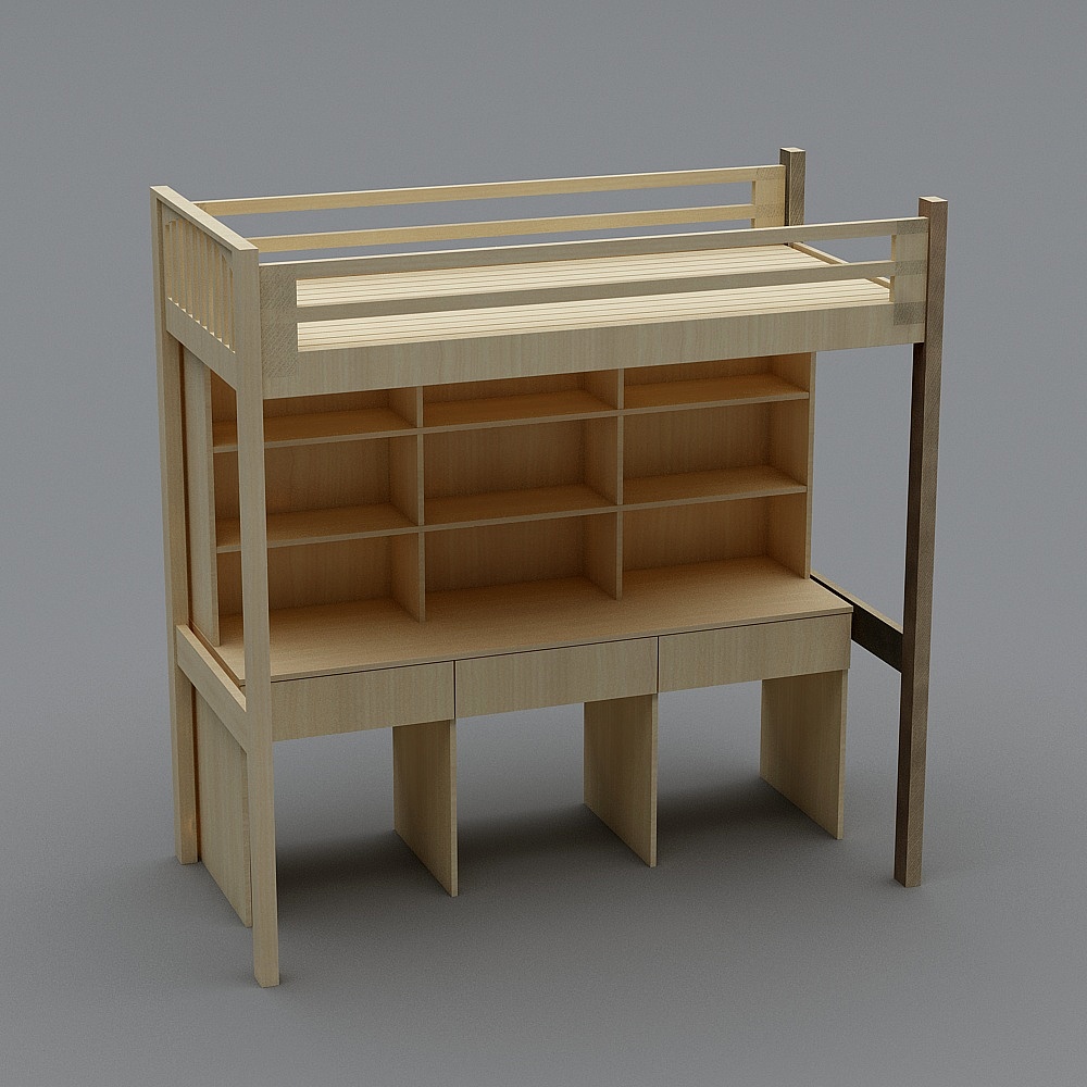 Zhongyi experimental solid wood student bed 6